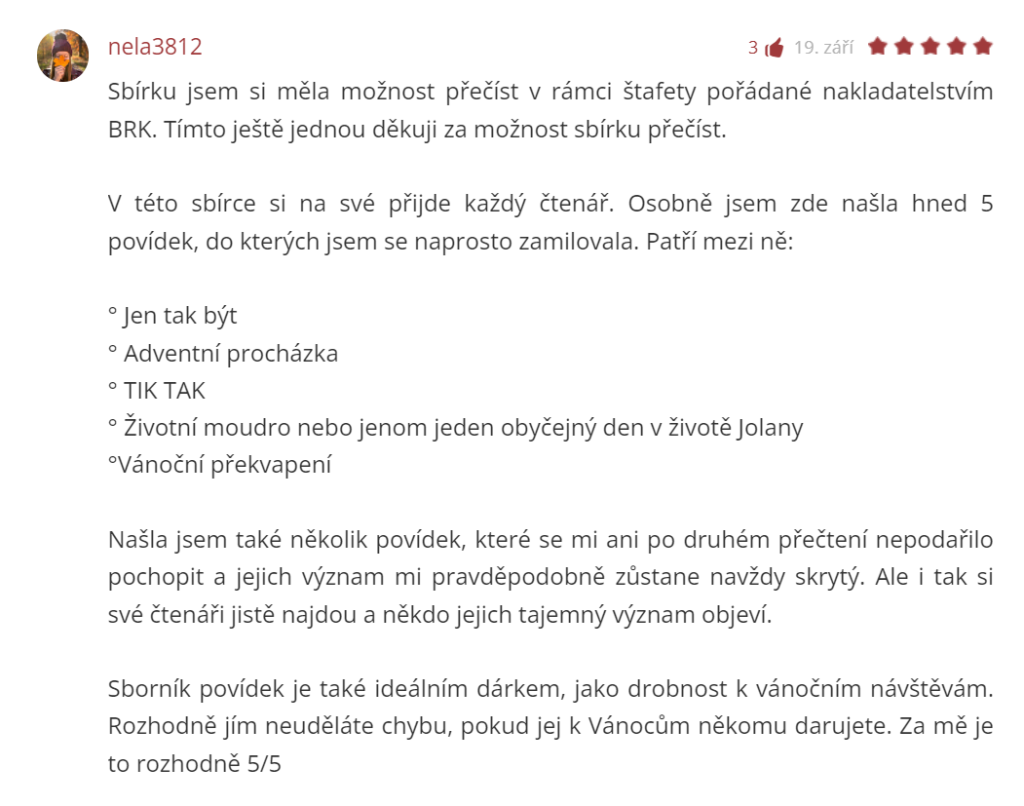 recenze na Databázi knih Adventní kalendář